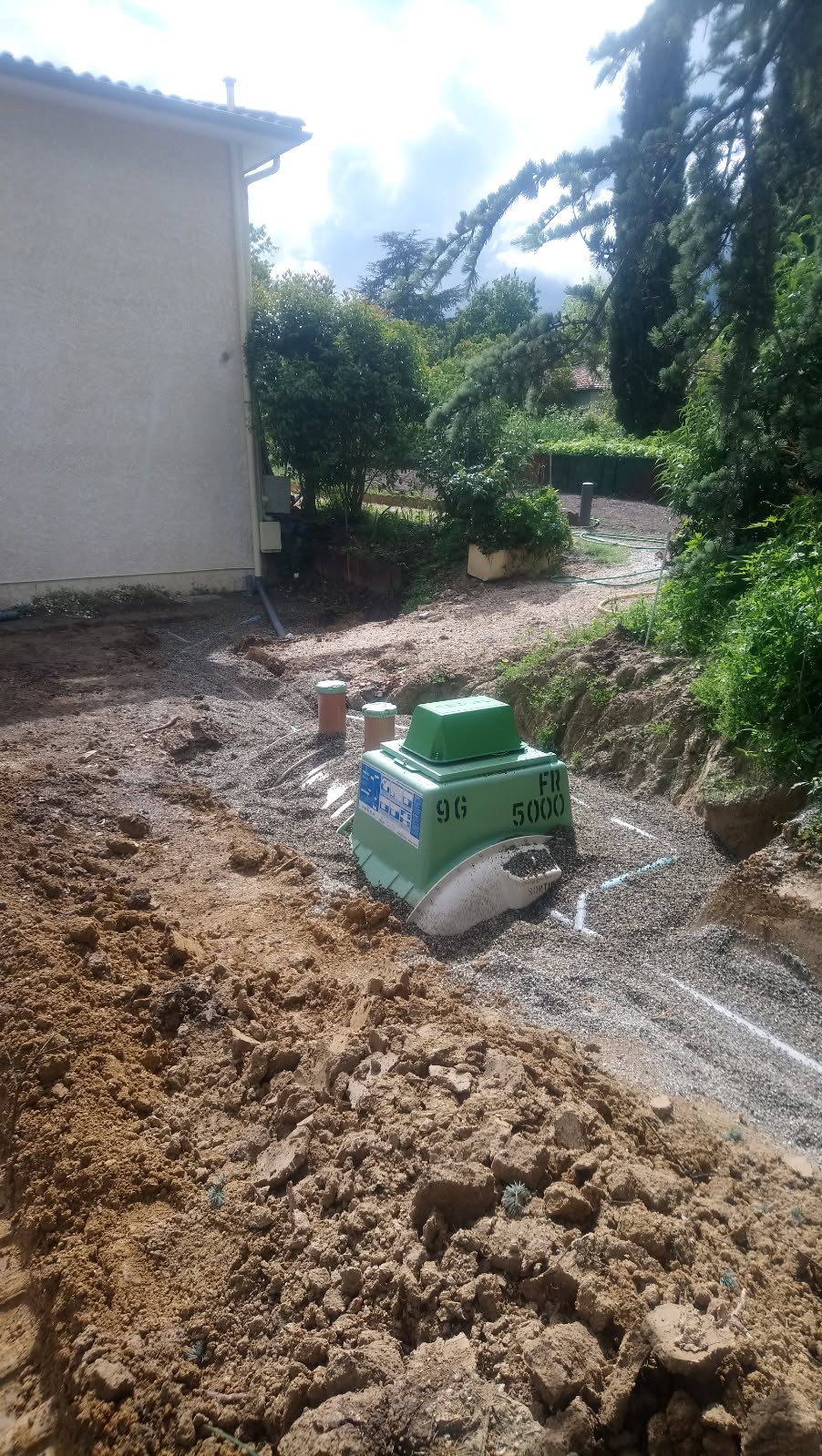 Terrassement pour installation de fosse septique à Moissac